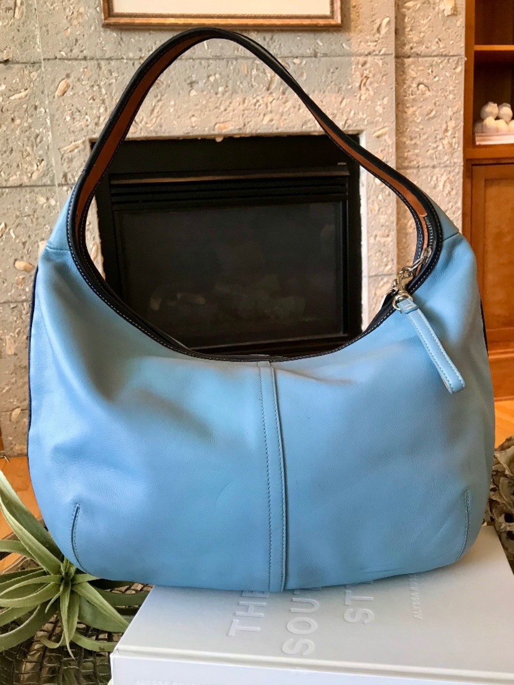 Y2K 90’S COACH ERGO SMOOTH SKY BLUE LEATHER SLOUCHY HOBO SHOULDER BAG